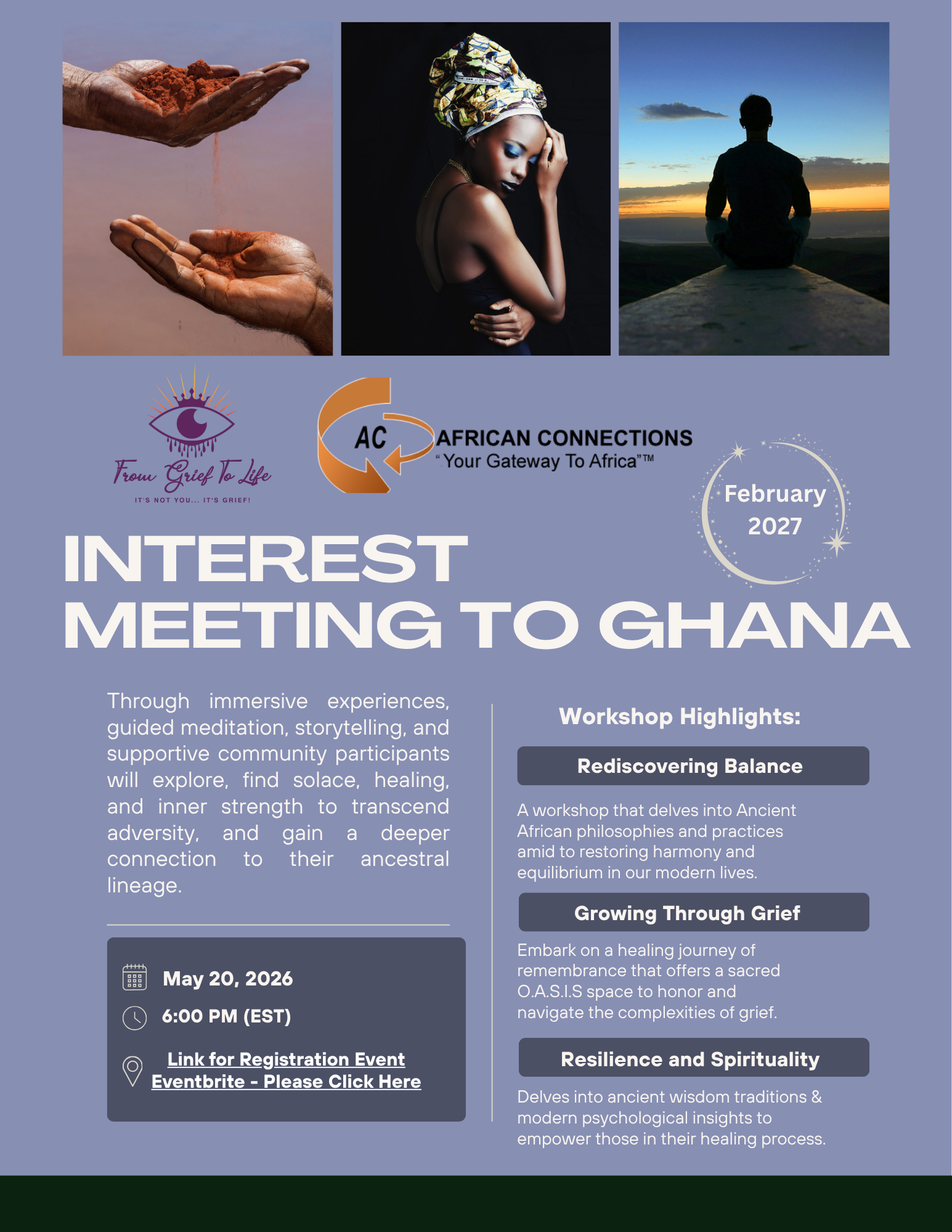 Interest Meeting to Ghana event flyer